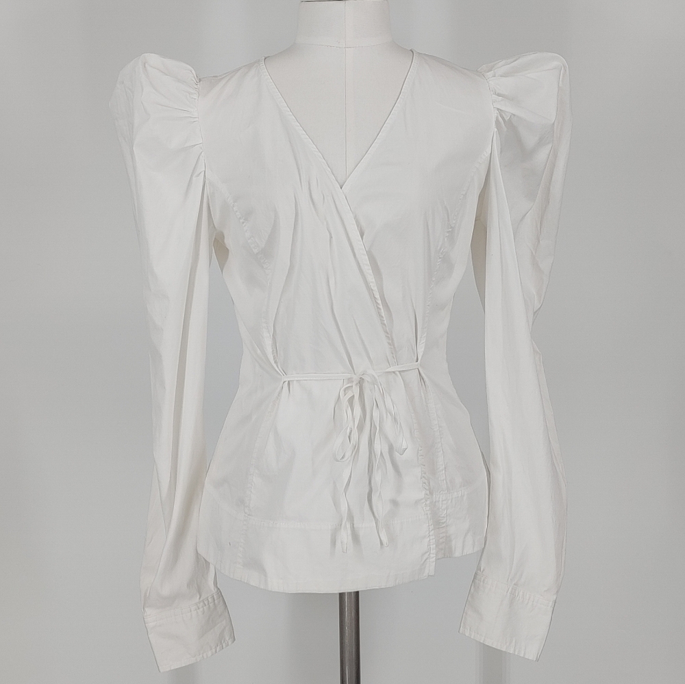 Jason Wu Puff Sleeve Wrap Blouse